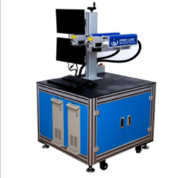 What is the basic principle of a laser marking machine?