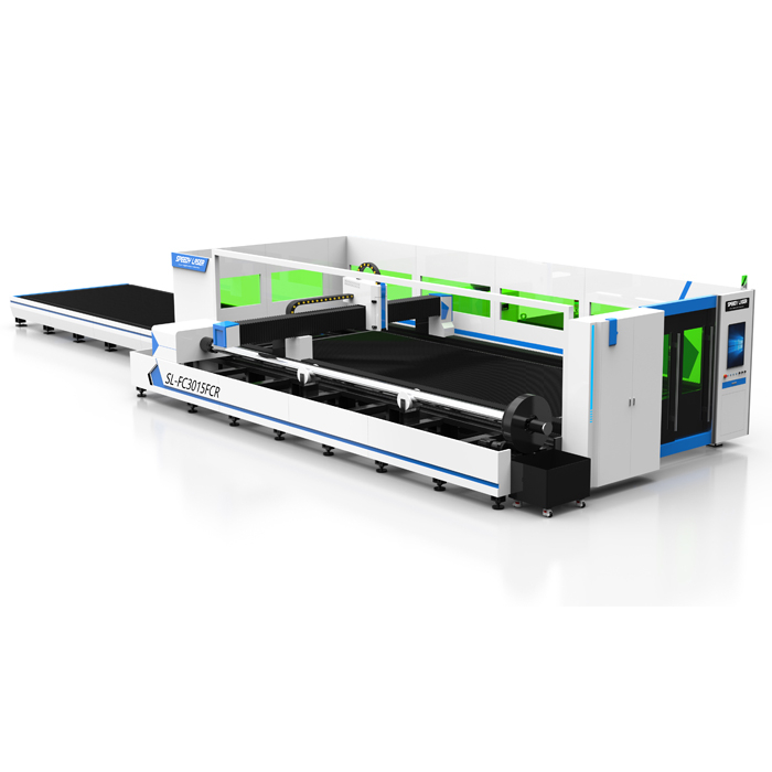 Steel pipe tube enclosure fiber laser cutting machine